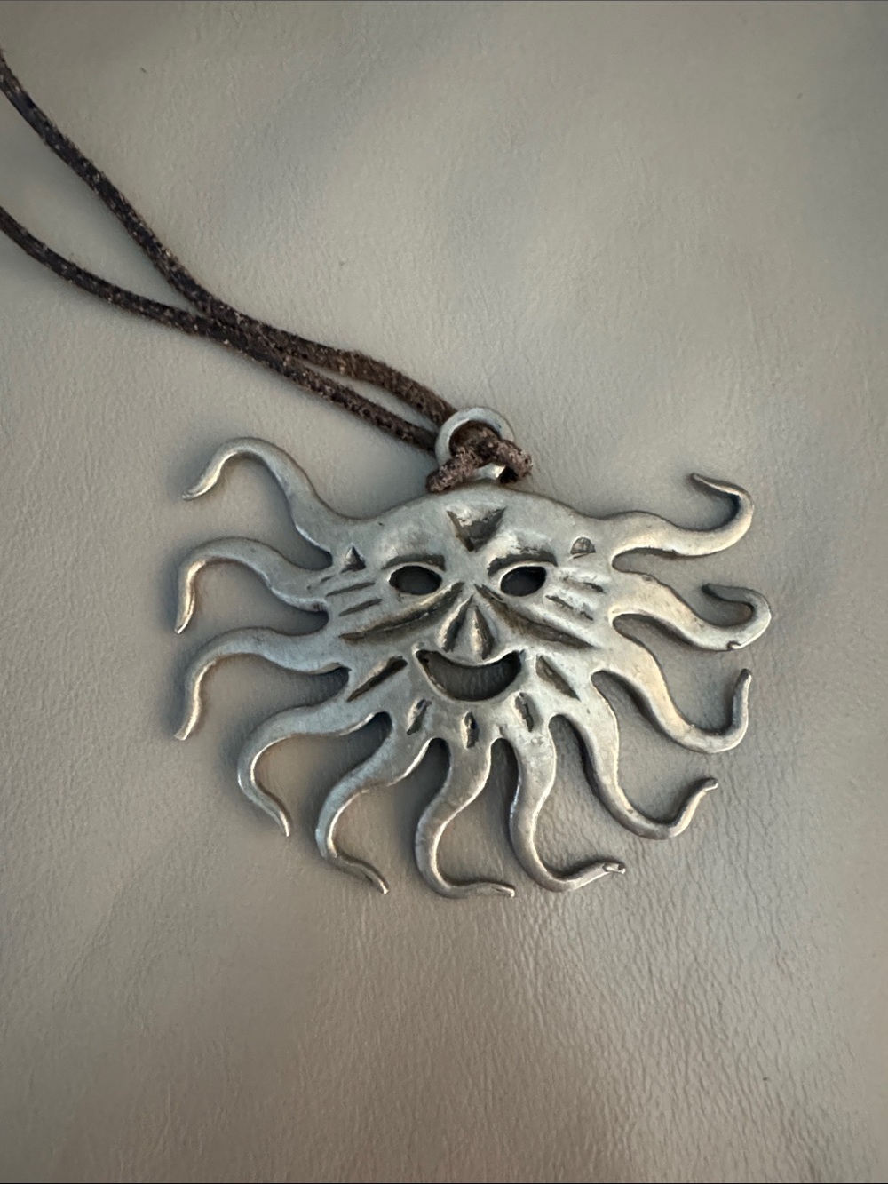 Petra Kupfer Pewter Sun Pendant Necklace